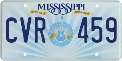 MS license plate CVR459