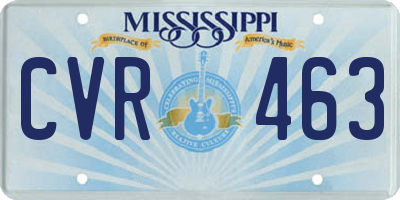 MS license plate CVR463