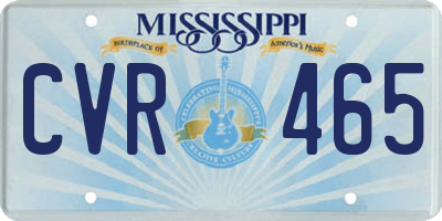 MS license plate CVR465