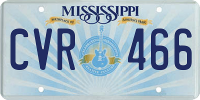 MS license plate CVR466