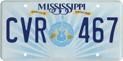 MS license plate CVR467