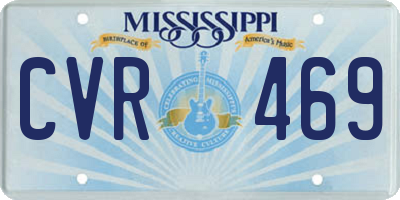 MS license plate CVR469