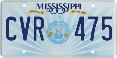 MS license plate CVR475