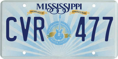 MS license plate CVR477