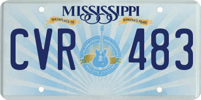 MS license plate CVR483