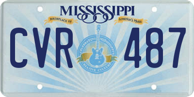 MS license plate CVR487