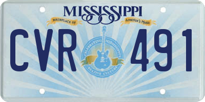 MS license plate CVR491