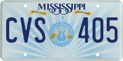 MS license plate CVS405