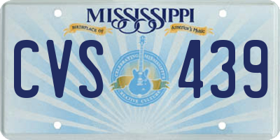 MS license plate CVS439