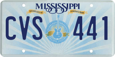MS license plate CVS441