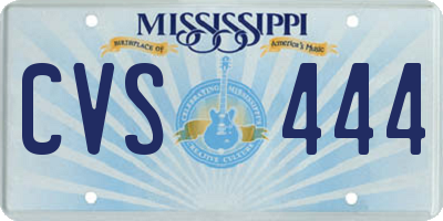 MS license plate CVS444