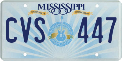 MS license plate CVS447