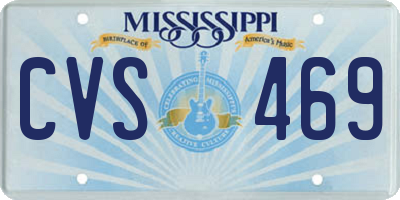 MS license plate CVS469