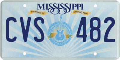 MS license plate CVS482