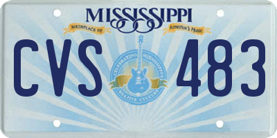 MS license plate CVS483