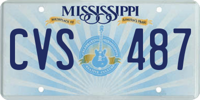 MS license plate CVS487