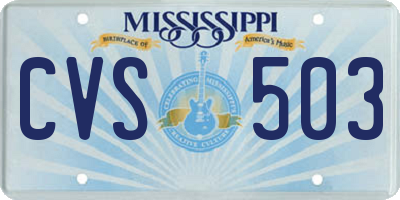 MS license plate CVS503