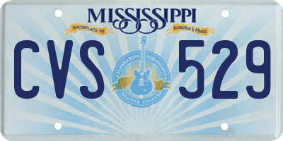 MS license plate CVS529