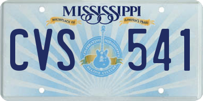 MS license plate CVS541