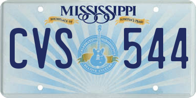 MS license plate CVS544