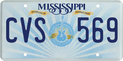MS license plate CVS569