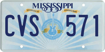MS license plate CVS571