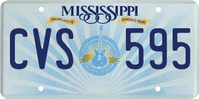 MS license plate CVS595