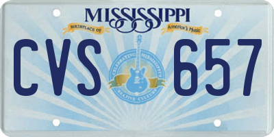 MS license plate CVS657