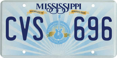 MS license plate CVS696