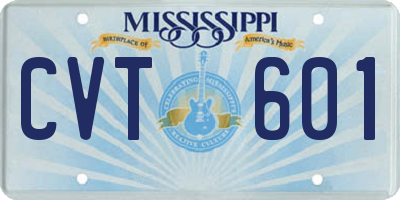 MS license plate CVT601