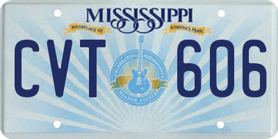 MS license plate CVT606