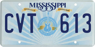 MS license plate CVT613