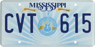 MS license plate CVT615