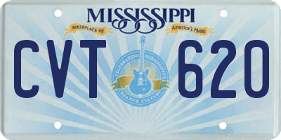 MS license plate CVT620