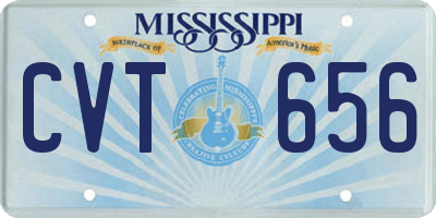 MS license plate CVT656