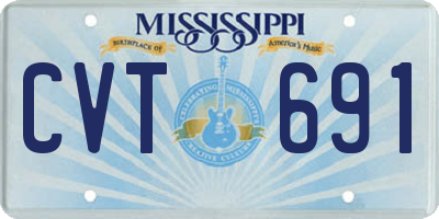 MS license plate CVT691