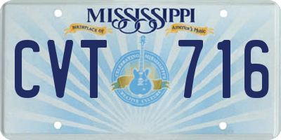 MS license plate CVT716