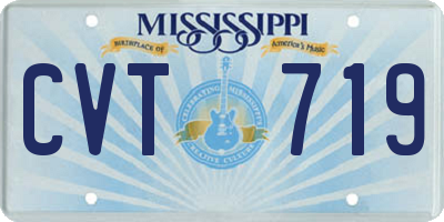MS license plate CVT719