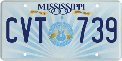 MS license plate CVT739