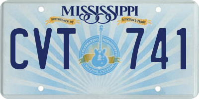 MS license plate CVT741