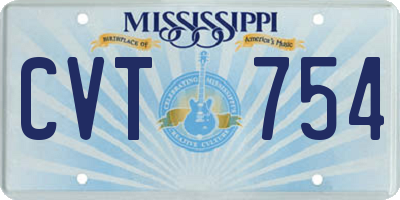 MS license plate CVT754