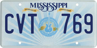 MS license plate CVT769