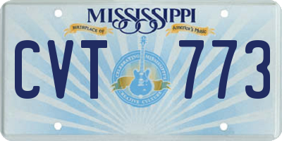 MS license plate CVT773