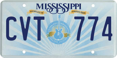 MS license plate CVT774