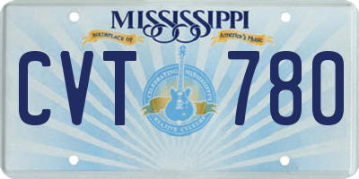 MS license plate CVT780