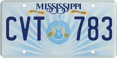 MS license plate CVT783