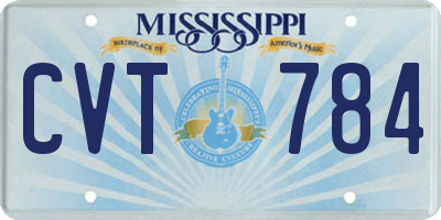 MS license plate CVT784