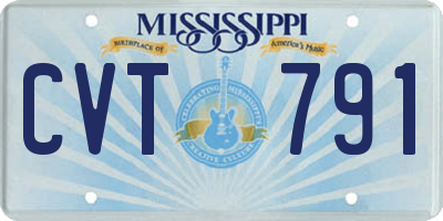 MS license plate CVT791
