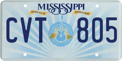 MS license plate CVT805