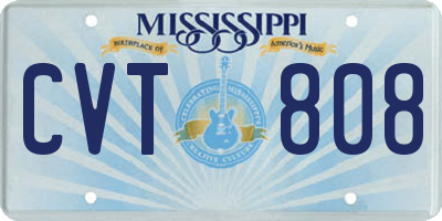 MS license plate CVT808